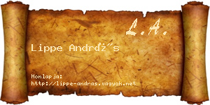 Lippe András névjegykártya